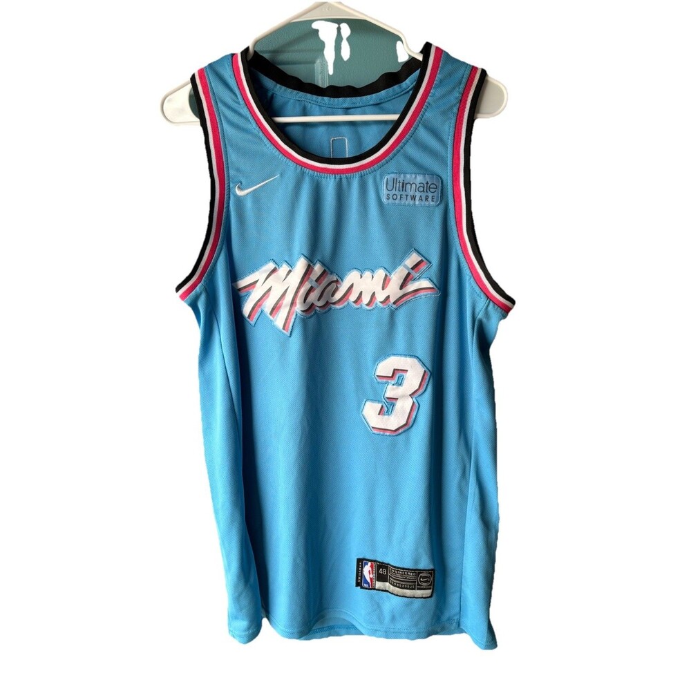Dwyane Wade Miami Heat Vice City Edition Nike Swingman Jersey NBA Size 48 READ